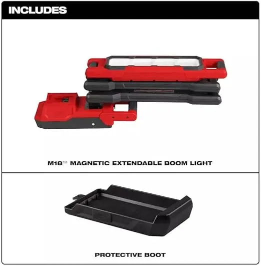 Light 2129-20 for Milwaukee Boom Light M18 18V Cordless Magnetic Extendable Boom Light, IP54: Dust and Water Resistant