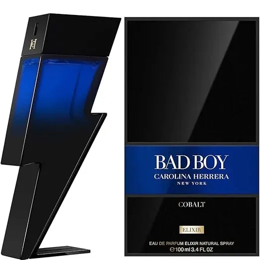 Carolina Herrera Bad Boy Cobalt Elixir Eau De Parfum Spray, 3.4 Ounce