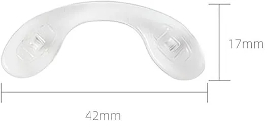 5PCS Eyeglasses Nose Pads,BEHLINE Glasses Bridge Strap/Saddle Bridge,Soft Silicone Anti-Slip Replacement Nosepads,Screw-in Eyeglasses Nose Piece for Eye Glasses Sunglass Eyewear Repair (Large-Adult)