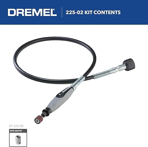 Dremel Flex Shaft Rotary Tool Attachment with Comfort Grip and 36” Long Cable - Engraver, Polisher, and Mini Sander- Ideal for Detail Metal Engraving, Wood Carving, and Jewelry Polishing , 225-02