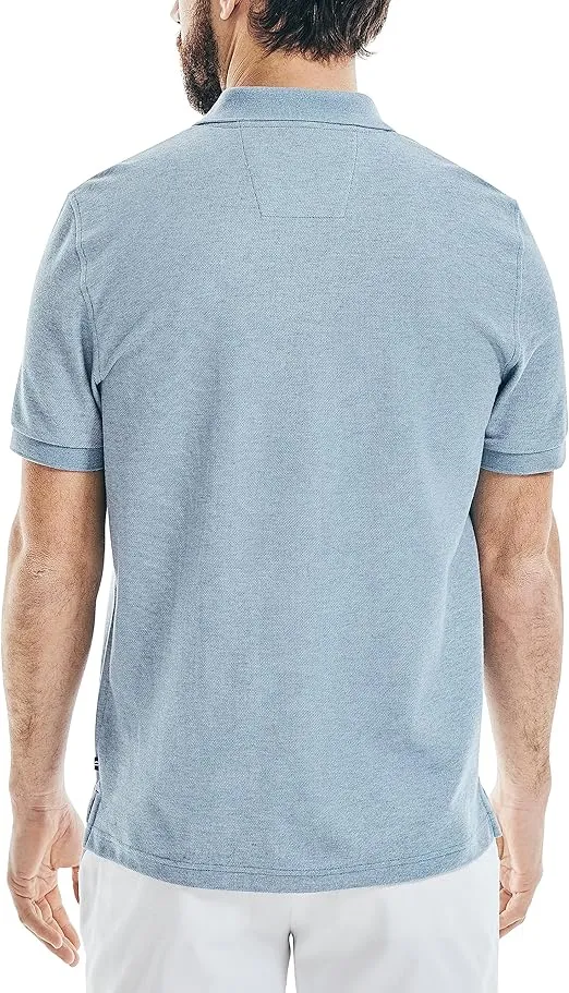 Nautica Men's Classic Short Sleeve Solid Performance Deck Polo Shirt