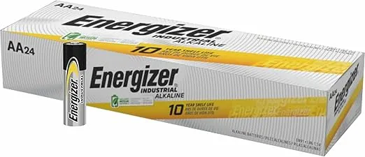 Industrial Alkaline Batteries, AA, 24 Batteries/Box
