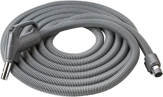 Broan NuTone by Drainvac 30FT Dual Tension Direct Connect Central Vacuum Hose – Crushproof – Fits Direct Connect Inlets – Dark Grey