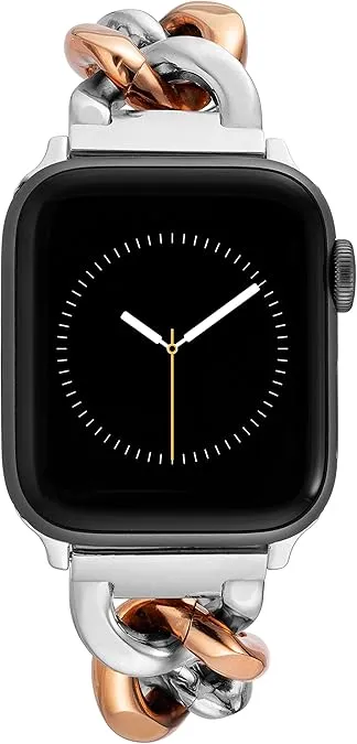 Anne Klein Fashion Chain Bracelet for Apple Watch, Secure, Adjustable, Apple Watch Replacement Band, Fits Most Wrists