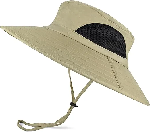 EINSKEY Unisex Sun Hat, Waterproof Wide Brim Bucket Hat Packable Boonie Hat for Fishing Hiking Gardening Safari Beach