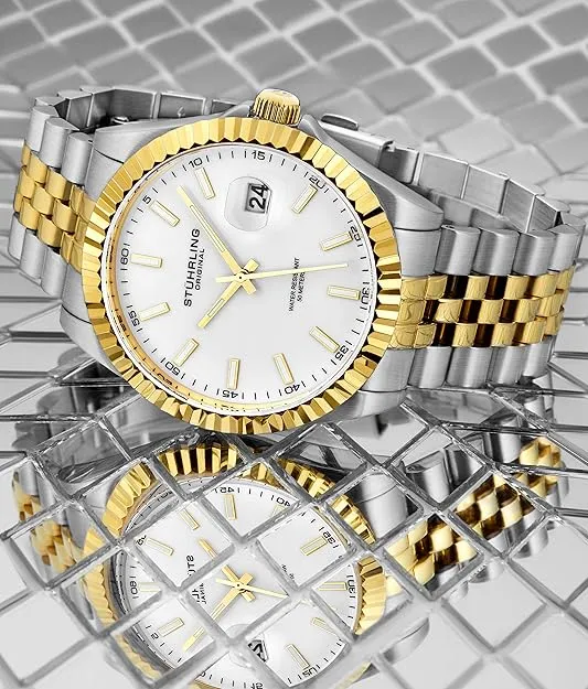 Stuhrling Original Men's Symphony Regent Coronet Stainless Steel Bracelet Watch