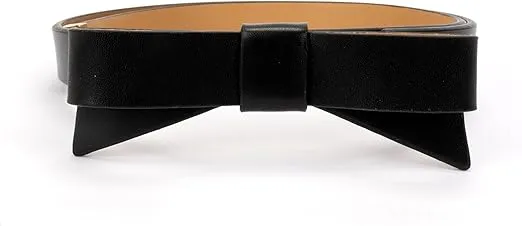 kate spade new york Women's .75 Inch Bow, Leather Belt Accessory with Adjustable Sizing