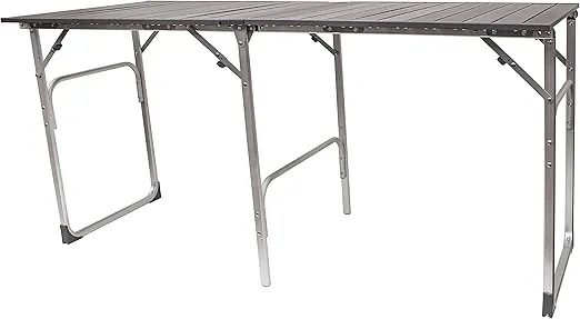GCI OUTDOOR Slim-Fold Table | Portable Outdoor 4 Person Dining Table, Heat Resistant Aluminum Tabletop, Perfect for Barbecues, Camping, Picnics & Tailgating