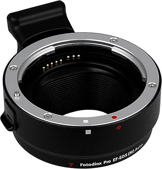 Fotodiox Pro Lens Mount Adapter with Auto-Exposure, Auto-Focus and Auto-Aperture, Canon EOS EF EFs Lens to EOS M EF-m Camera Body