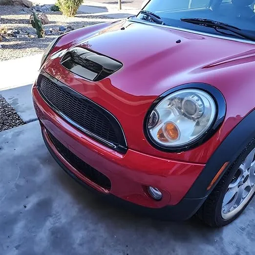 Kojem Hood Bonnet Air Intake Vent Scoop Cover Compatible with 2007-2013 Mini Cooper S R55 R56 R57 R58 R59 Black