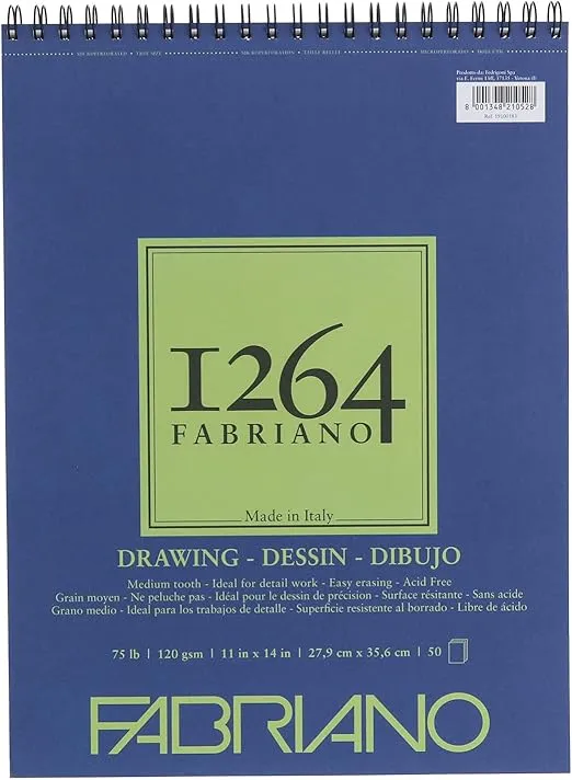 Fabriano 1264 Drawing Pad, 11 x 14, White