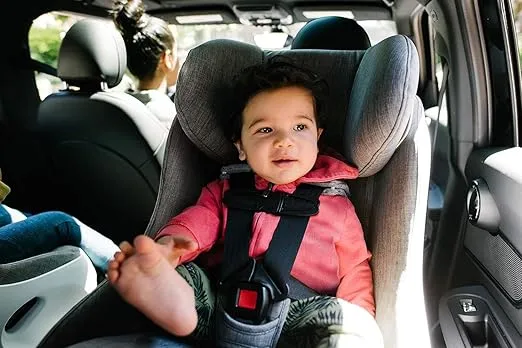 Clek Foonf Convertible Car Seat with Adjustable Headrest, Reclining Design, Latch System, and Flame-Retardant-Free (Railroad Ziip)
