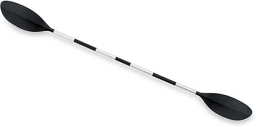 Intex 69629E 86" Kayak Paddle: Ribbed Spoon Shaped Blades – Durable Lightweight Shaft – Comfortable Grips – 3-Position Feather Adjustability – TUV RL Approved