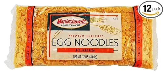MANISCHEWITZ Flakes Egg Noodles, 12-Ounce Bags (Pack of 12)