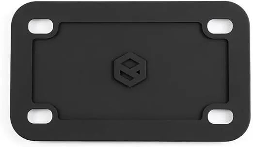 Rightcar Solutions Motorcycle The Original Premium Grade Silicone Bike Plate Frame | Rust Proof, Rattle Proof, Weather Proof License Plate Holder (Black)
