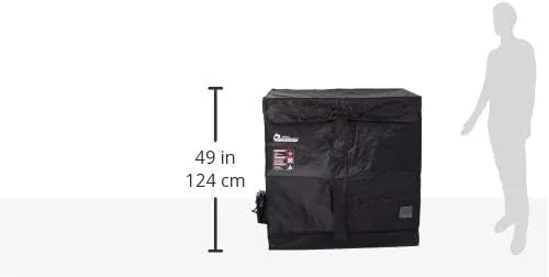 Dr Infrared Heater Upgraded Version 2-Tier 18 Cubic feet Portable Bedbug Heater with Thermometer and Timer, Black, Big (DR-122)