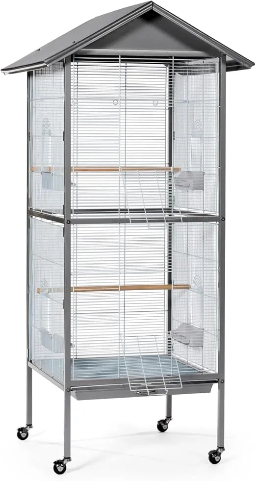 Prevue Pet Products Charming Aviary Large F035, Pearl Grey