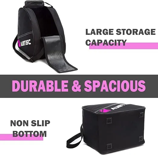 AUMTISC Ski Bag and Boot Bag Combo - Padded | Unpadded Ski Bags for Travel, Adjustable Length for Skis Up to 200 cm and Boots Up to Size 13, Two-Piece Ski and Boot Bag