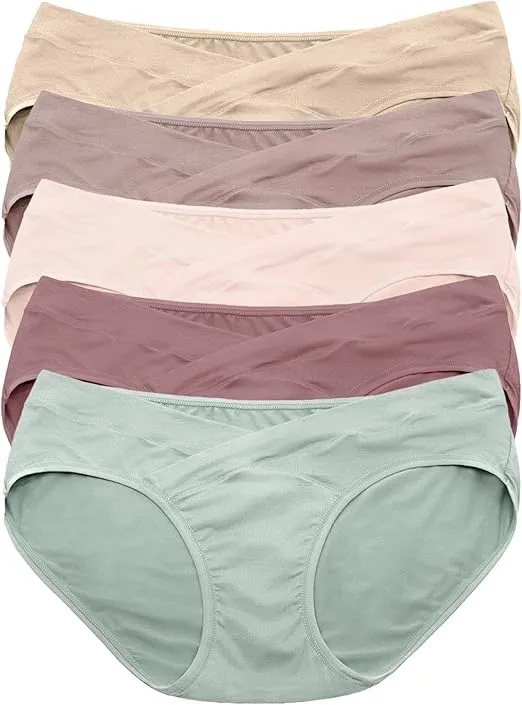Kindred Bravely Under the Belly Maternity Underwear | Pregnancy Bikini Underwear - 5 Pack