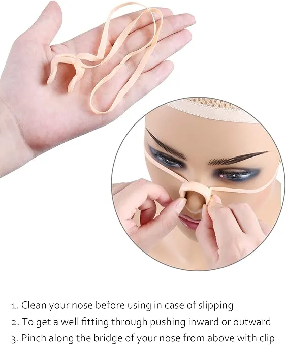 Blulu 6 Pieces Swimming Nose Clip Latex Gel Nose Plugs for Swimming for Adults Swimmer Accessories for Older Kids, Beige