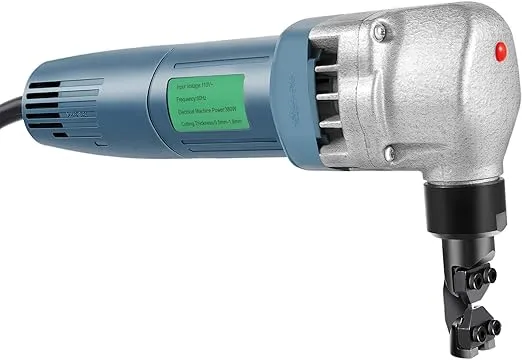 VEVOR Sheet Metal Nibbler 380W, Electric Metal Nibbler 1800RPM High Speed Rotor 0.07in/1.8mm, Metal Nibbler Cutter w Replaced Blades Storage Case for Cutting Stainless Steel, Aluminium, Plastic