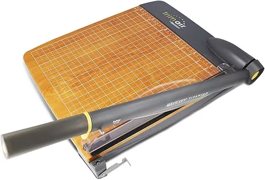 Westcott 12'' TrimAir Wood Guillotine Paper Cutter & Paper Trimmer, 30 Sheet (15106)