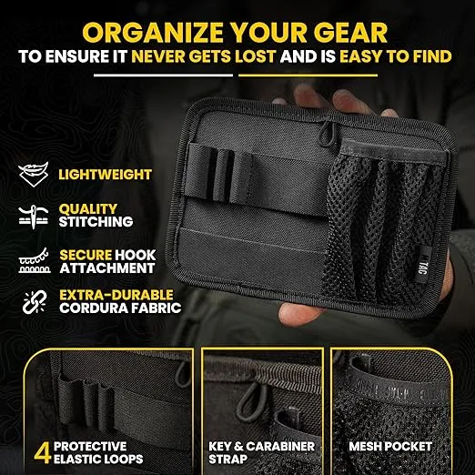 M-Tac Tactical Bag Insert Modular Organizer Utility Admin Pouch Hook Fasteners - Key Holder