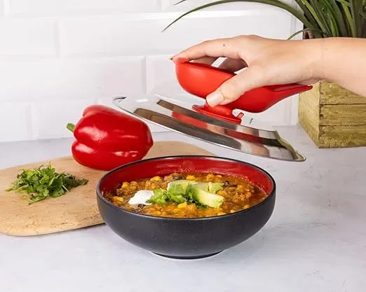Utensil Rest/Holder - Suction Cup Attaches To Pot Lid on Stove - Holds Spoons, Ladles, Spatulas - Kitchen Cooking Without Mess on Counter or Stovetop