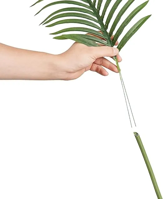 VEVOR Artificial Palm Tree, 5 FT Tall Faux Plant, Secure PE Material & Anti-Tip Tilt Protection Low-Maintenance Plant, Lifelike Green Fake Tree for Home Office Christmas Decor Indoor Outdoor - 2 Pack