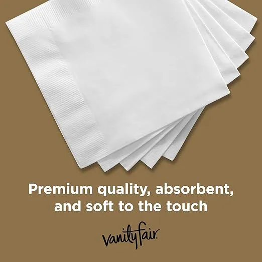Vanity Fair Entertain Paper Napkins, 320 Count, Disposable Napkins Made For Entertaining And Events