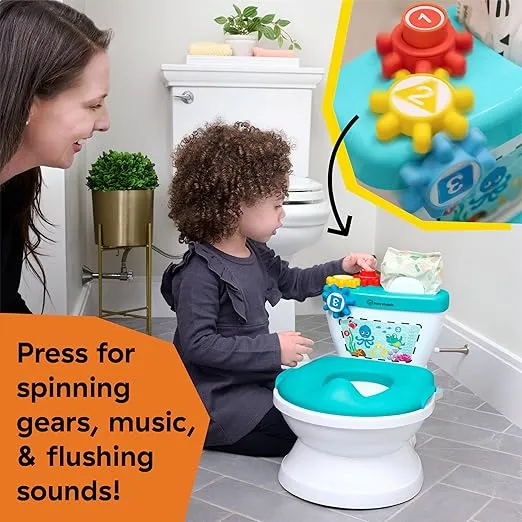 Baby Einstein Geared for Success 2-in-1 Potty Training System, Toilet & Potty Seat Included, Ages 18+ Months, with Music and Spinning Gears