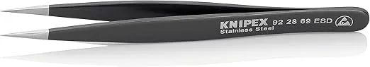 Knipex 92 28 69 ESD Precision Tweezers ESD with strong tip