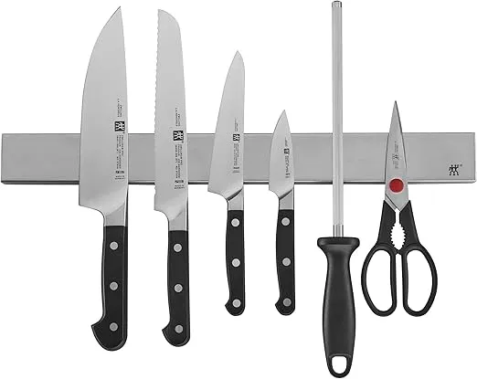 ZWILLING Pro 7-pc Knife Set With 17.5-inch Stainless Magnetic Knife Bar