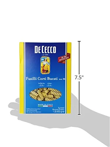 De Cecco Pasta, Fusilli Corti Bucati, 1 Pound (Pack of 5)