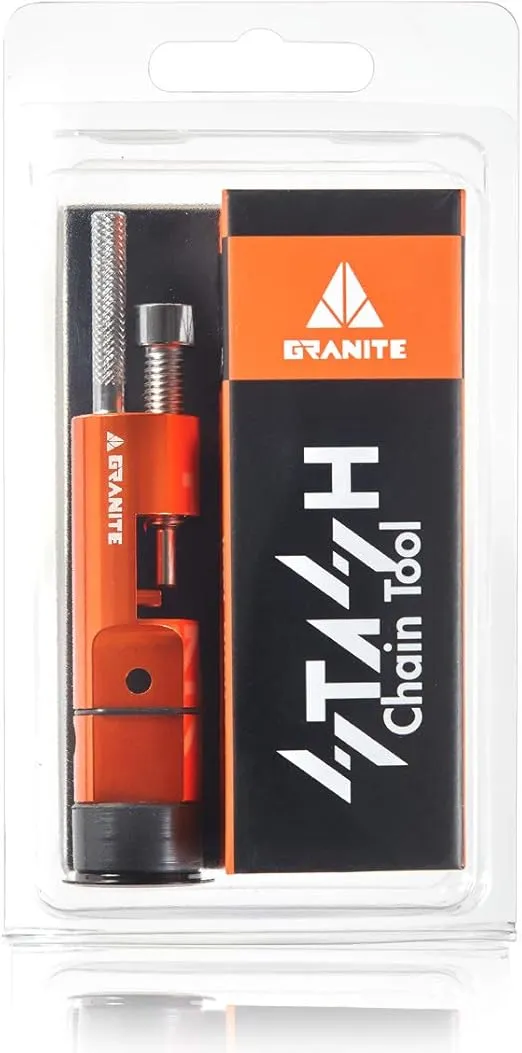 Granite Stash Bike Chain Tool Bicycle Chain Repair Tool Kit Set - Stores in Handlebar - Easy to Use Bike Chain Breaker, Chain Splitter or Link Remover - Compatible with 9 10 11 12 Speed Chain