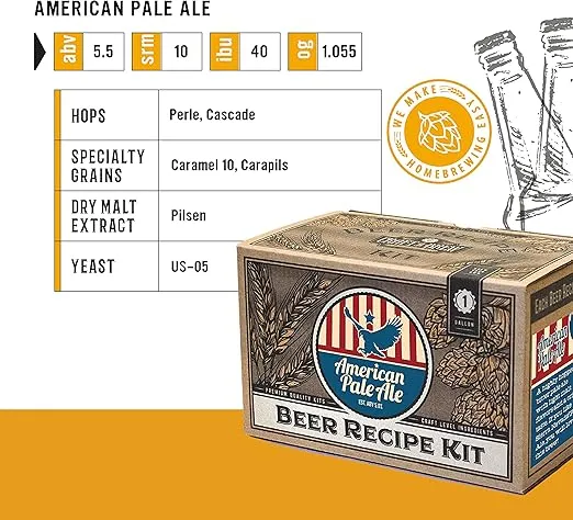 Craft A Brew Recipe Kit - American Pale Ale Refill - 1 Gallon - Ingredients for Home Brewing Beer