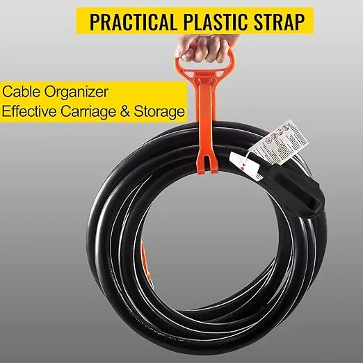 VEVOR Generator Cord, 30' Generator Power Cord w/Plug in & Out Pin of Inlet Box Side, 50AMP SS2-50R/CS6375 Style Inlets Cable, 12000W Extension Cord, 125/250V Power Generator Cord w/Strap