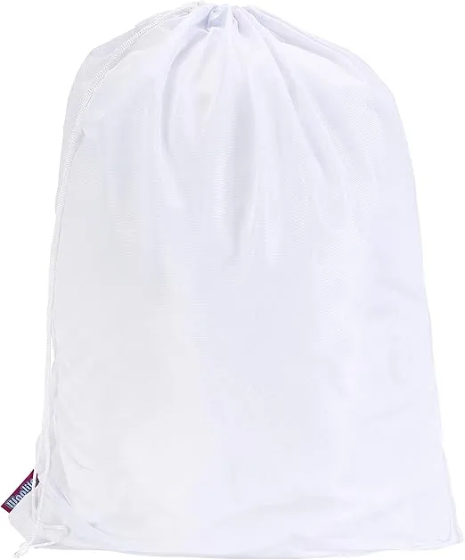 Laundry 360 Santized Mesh Laundry Bag | Dimensions : 36 x 24 x 7 inches | Drawstring Closure | Holds 2 Loads Laundry | Assorted | Laundry Storage