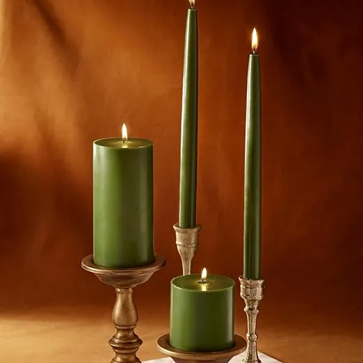 Thymes Frasier Fir Pillar Candle - Place on Candle Holder - Winter & Fall Candles with a Luxury Home Fragrance - Highly Scented Candles (3 x 3 Pillar)