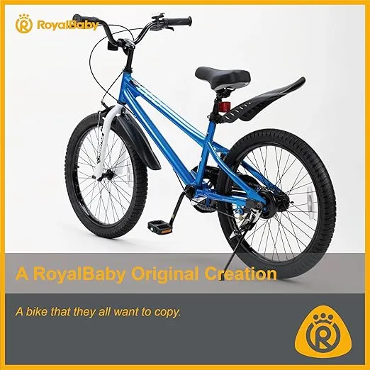 RoyalBaby Freestyle Kids Bike 12 14 16 18 20 Inch Bicycle, Training Wheels or Kickstand Available, for Boys Girls Ages 3+ Years, Multiple Colors