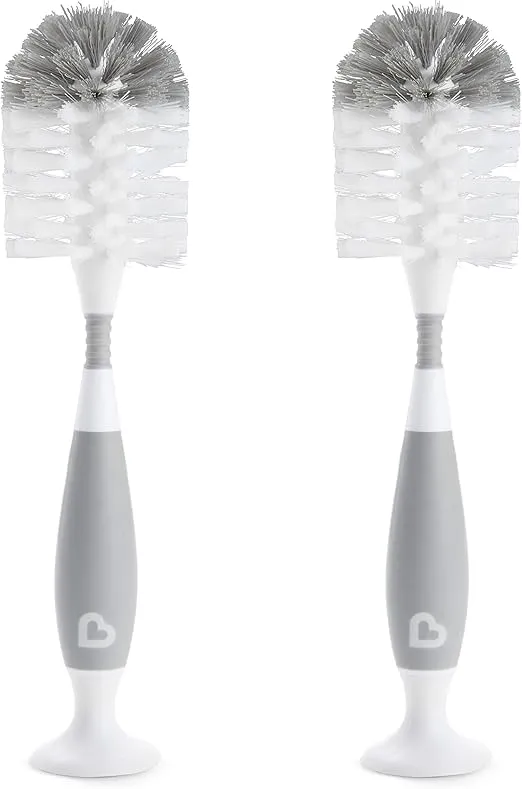 Munchkin® Bristle™ Bottle Brush, Grey, 2 Pack