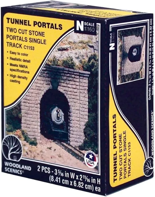 Woodland Scenics Cut Stone N Scale Tunnel Portals