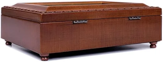 Cottage Garden Wonderful Daughter Woodgrain Rope Trim Music Box Plays Light Up My Life