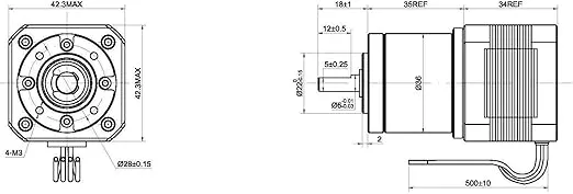 STEPPERONLINE 27:1 Planetary Gearbox Nema 17 Stepper Motor DIY CNC Hobby Camera Robotics