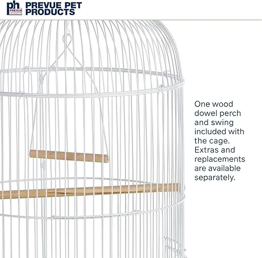 Prevue Hendryx SP31999G Classic Round Bird Cage, Green,1/2"