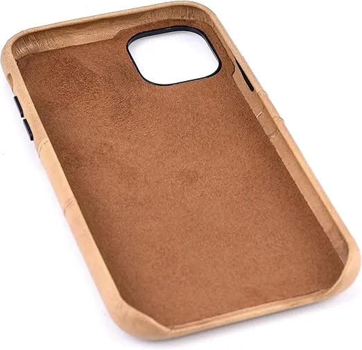 Dockem Wallet Case for iPhone 11: Built-in Metal Plate for Magnetic Mounting & 2 Credit Card Holders; Exec M2, Smooth Synthetic Leather:
