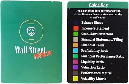 Wall Street Merch Investment Flashcards: Master Financial Statements - Learn to Analyze Balance Sheets, Cash Flow Statements, and Income Statements for Stock Market Investors