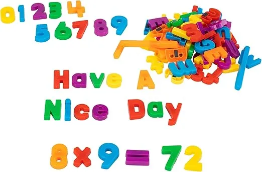 Educational Insights Magnetic Alphabet and Numbers, Set of 99 Uppercase Letters, Lowercase Letters, Numbers & Math Symbols, Ages 4+