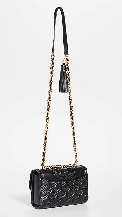 Tory Burch Women's Small Fleming Convetible Shoulder Bag, Black, One Size