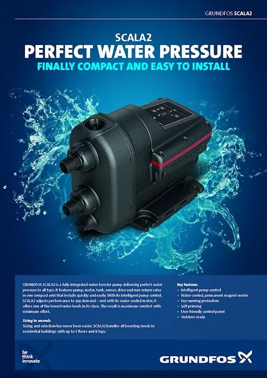Grundfos 98562818 SCALA2 3-45 AVCBDF 1x115V 60Hz Pressure Boosting Pump